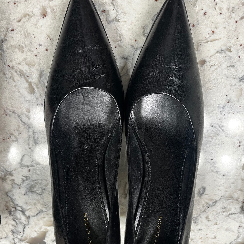 TORY BURCH BLACK PUMPS  SIZE 10 - Picture 5 of 6